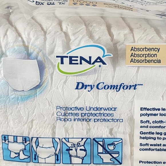 Tena Dry Comfort Absorbent 14pk Adult Protective Underwear Size XL 55"-66" - Picture 13 of 16